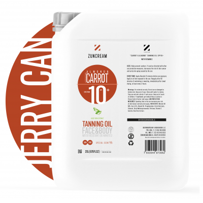 Carrot + Almond SPF10+ Sun Tanning Lotion 676FLOZ (20L) Jerrycan